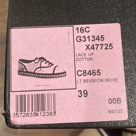 Like New✨Chanel Cotton Lace Up Espadrilles / Size 39 - Picture 8 of 10